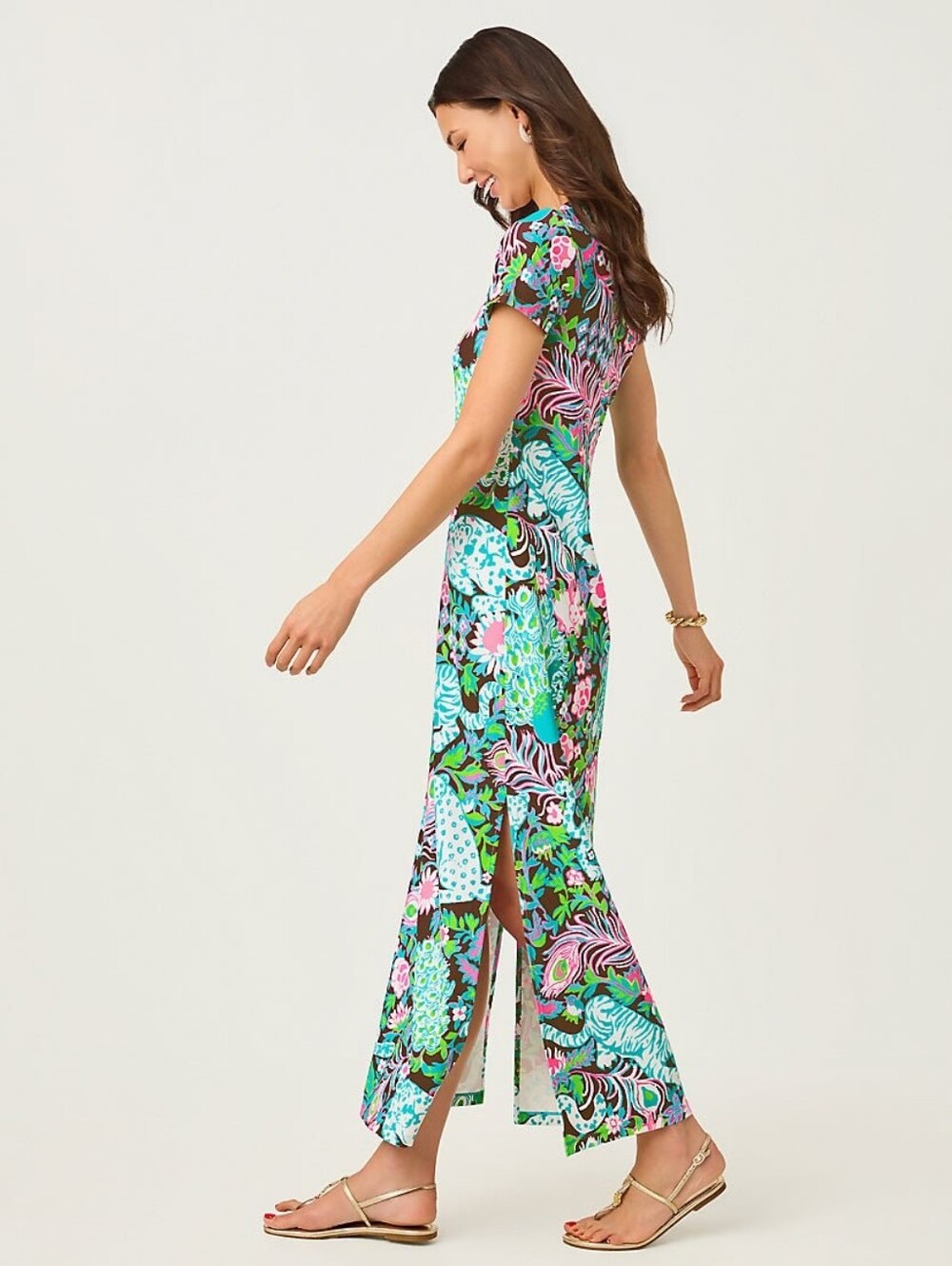 NWT Lilly Pulitzer UPF 50+ ChillyLilly Maxi Dress - L - Picture 3 of 6